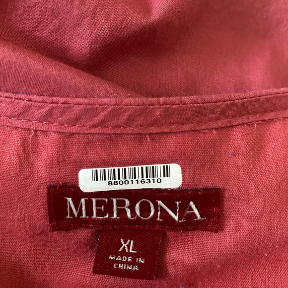 Merona Pink Sleeveless 100% Cotton Round Neck Dress Women’s Size XL - Picture 12 of 14